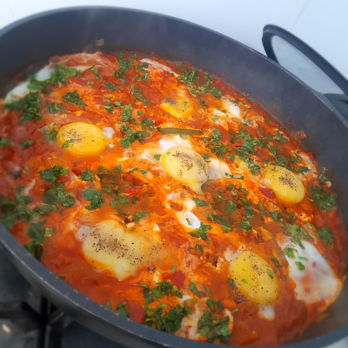 שקשוקה נדירה של גמבה ועגבניות🤤🤤