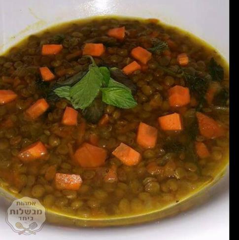 מרק עדשים ירוקות
