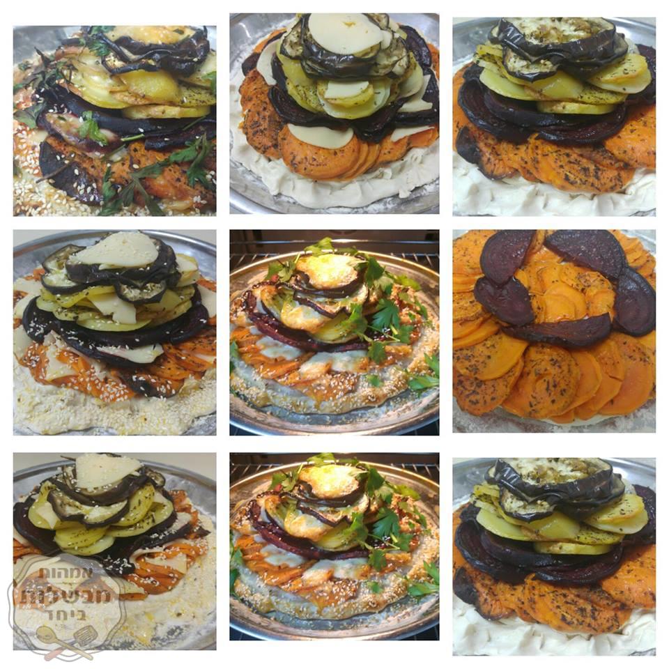 פלטת ירקות וגבינות בתנור