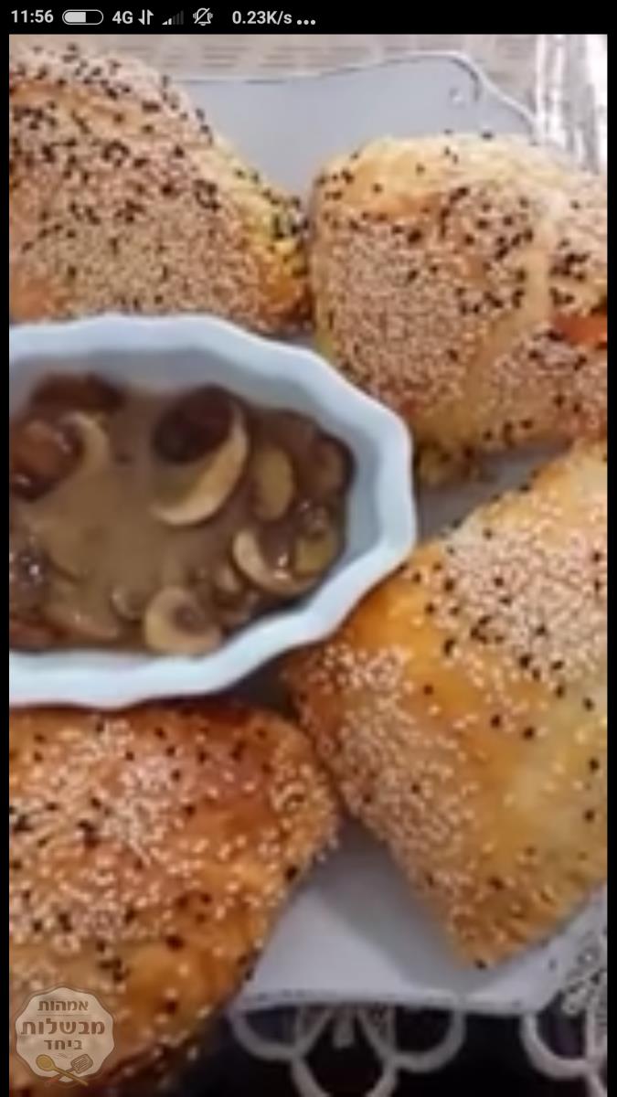פסטלים ממולאים בשר טחון וצנוברים ממלוואח