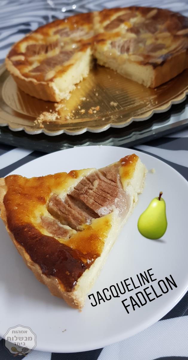 טארט אגסים עם קרם פודינג וניל