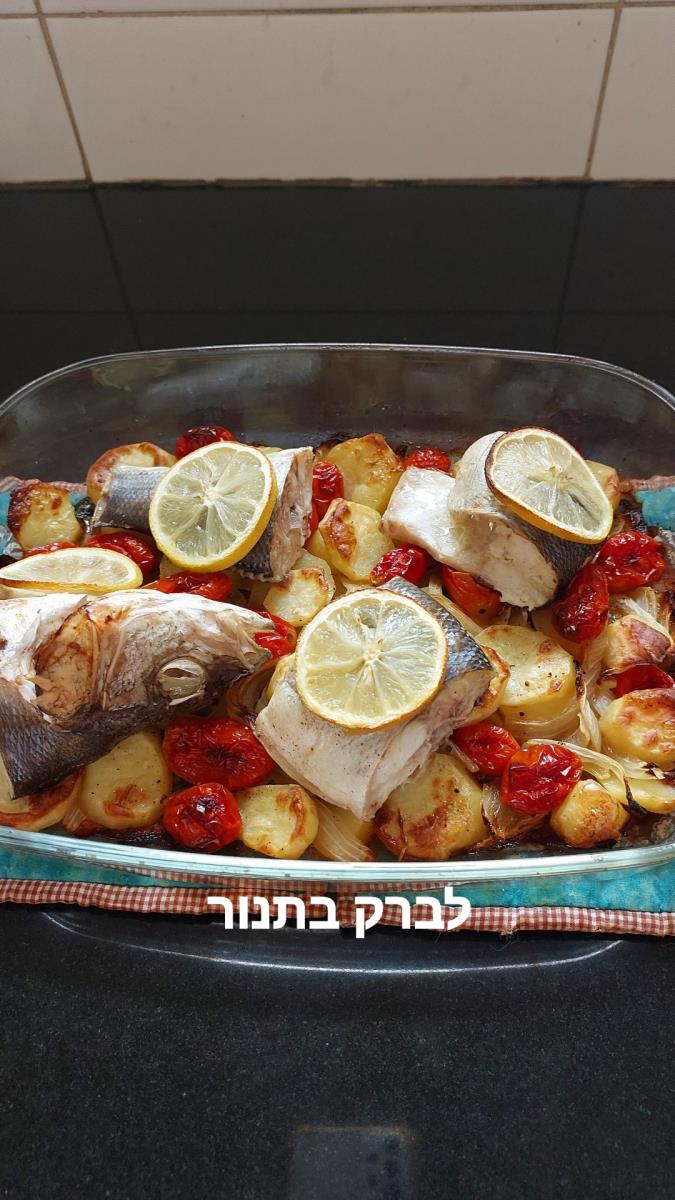לברק אפוי בתנור