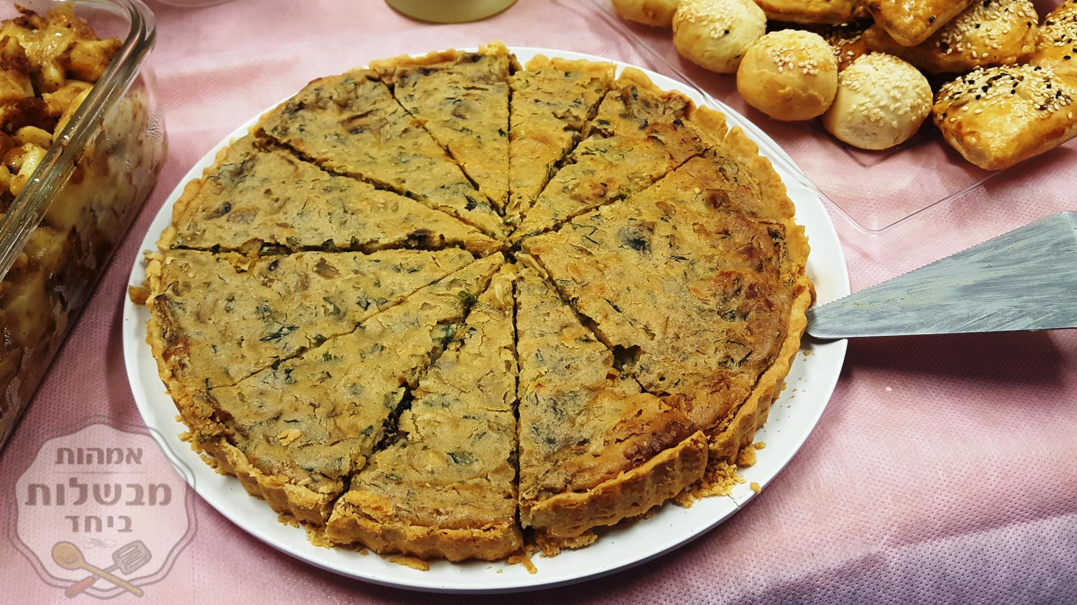קיש פטריות ללא גבינות