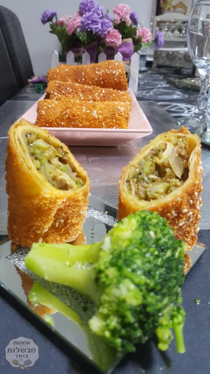 טורטיה במילוי ברוקולי ובצל 