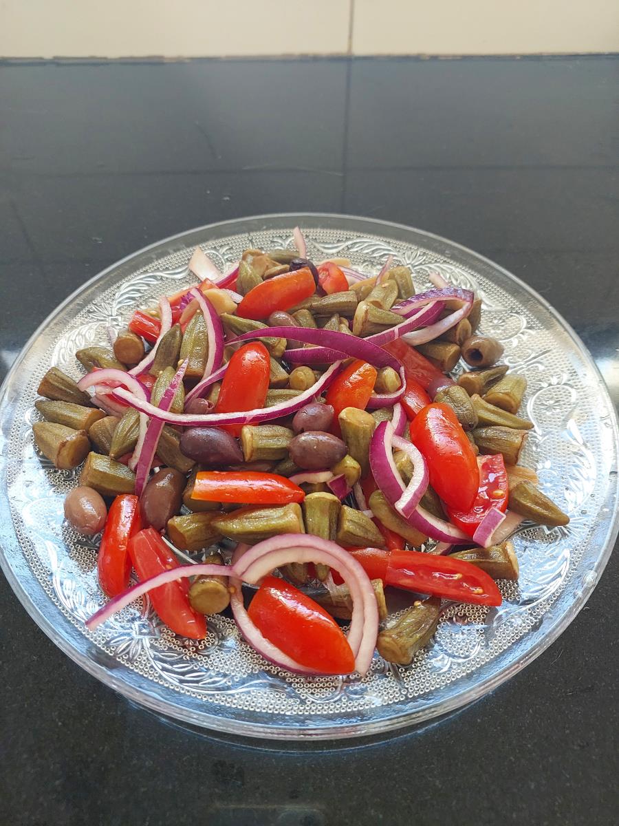 סלט מכפתורי במיה צלויה