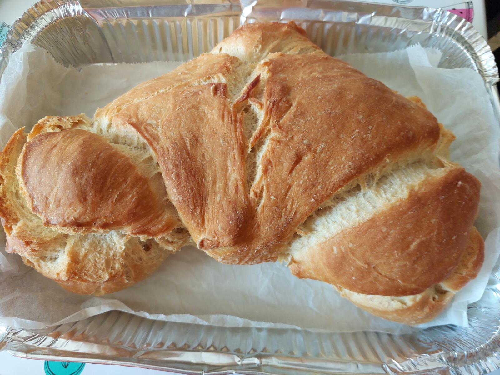 בצק לחם שנכנס למקרר למשך לילה