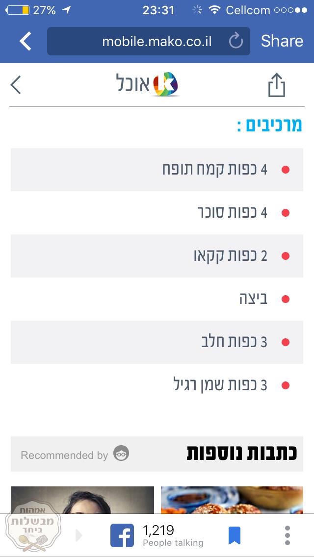 סופלה שוקולד אישי
