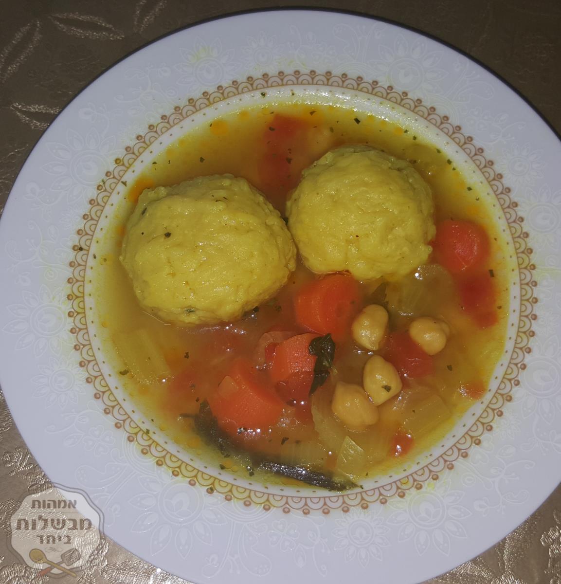 מרק קובה אורז וירקות שורש