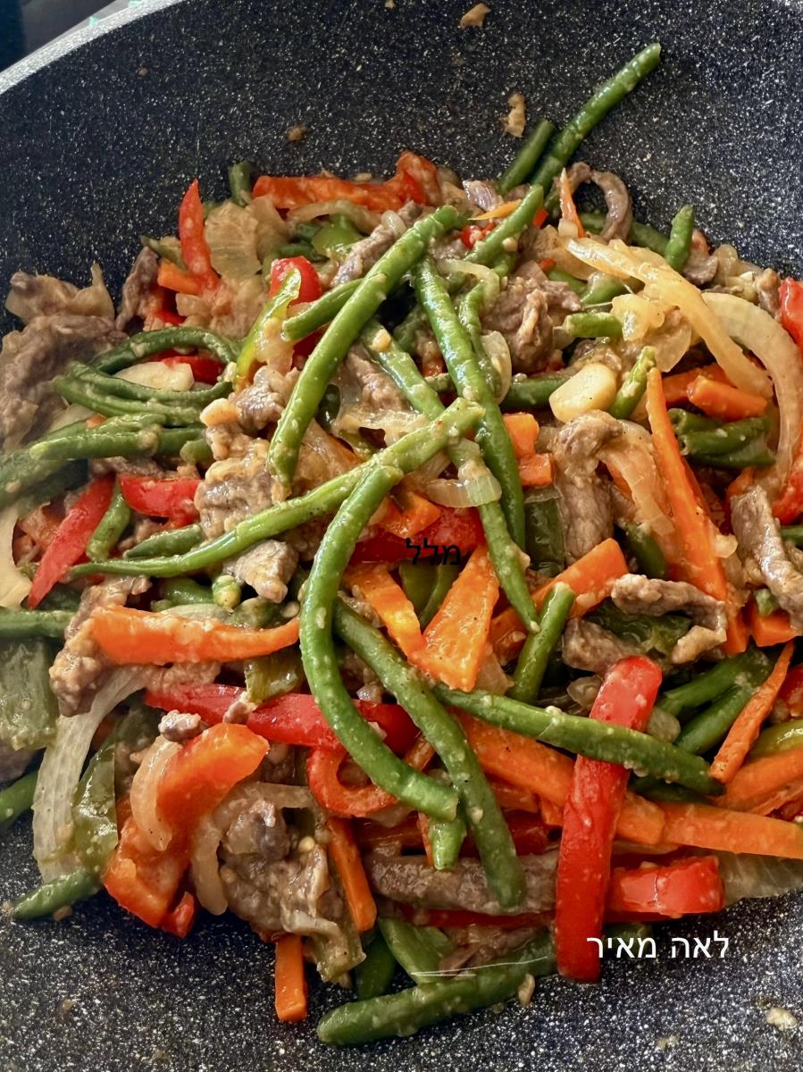 מוקפץ עם בשר בקר טעים קל ופשוט של סבתא לאה 
