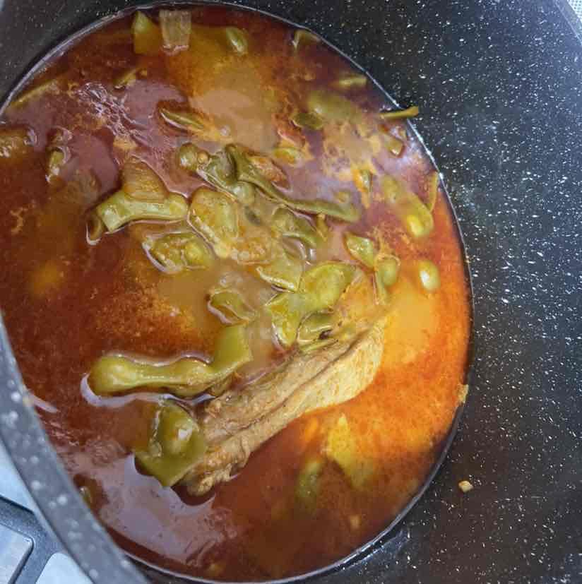 שעועית ירוקה עם בשר 