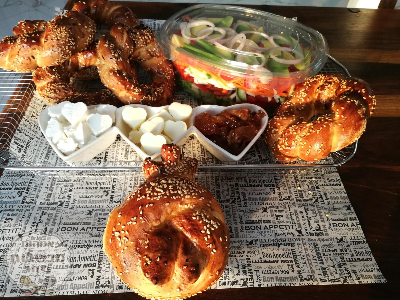 בייגלה או לחמניה עם בצל 