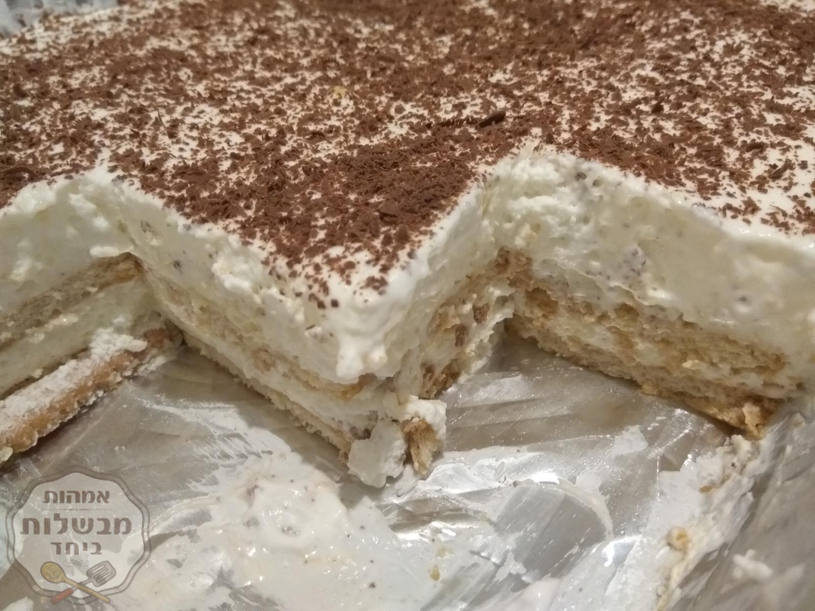 עוגת גבינה וביסקוויטים מפנקת