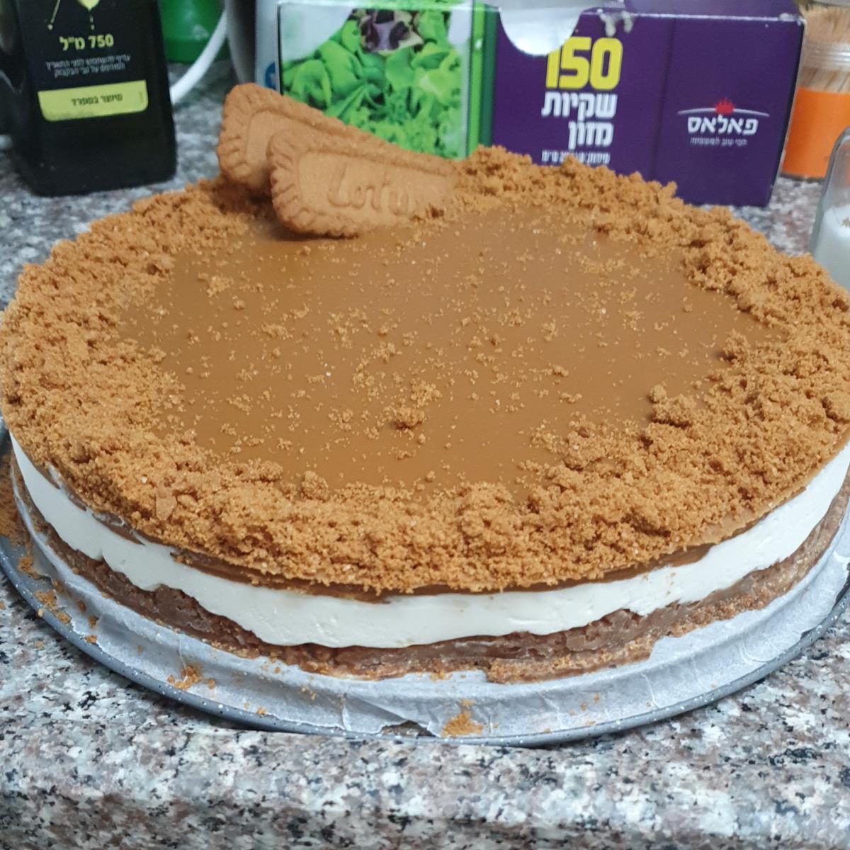 עוגת לוטוס קרה ללא אפיה 
