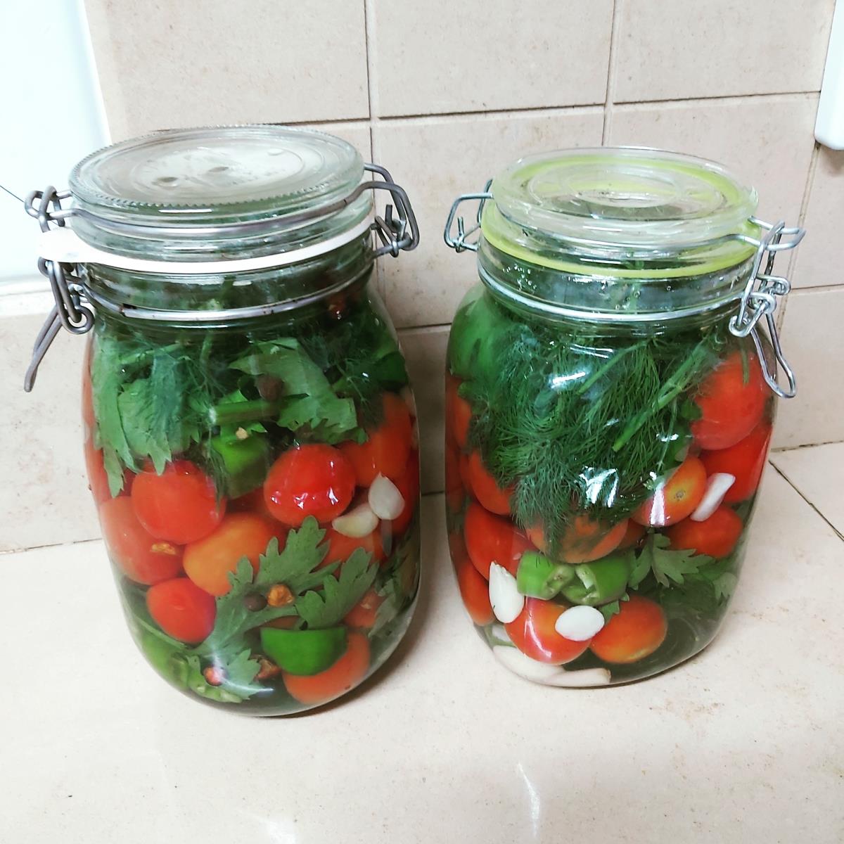 עגבניות שרי כבושות 🍅🍅🌶🍅🍅