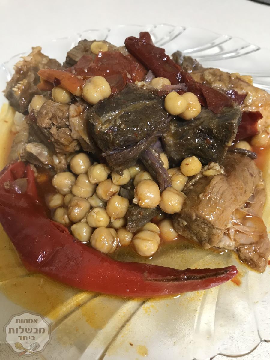 בשר ראש עם בשר עגל