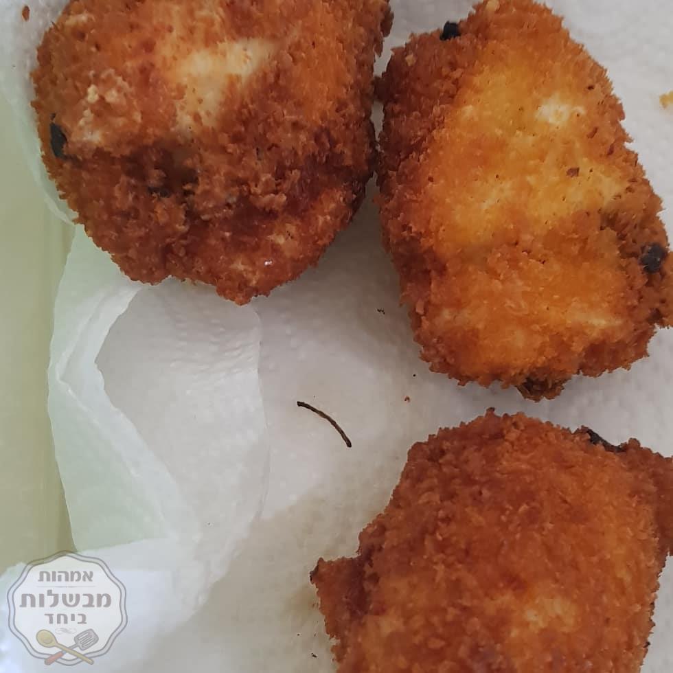 חזה עוף ממולא מגולגל בציפוי פנקו