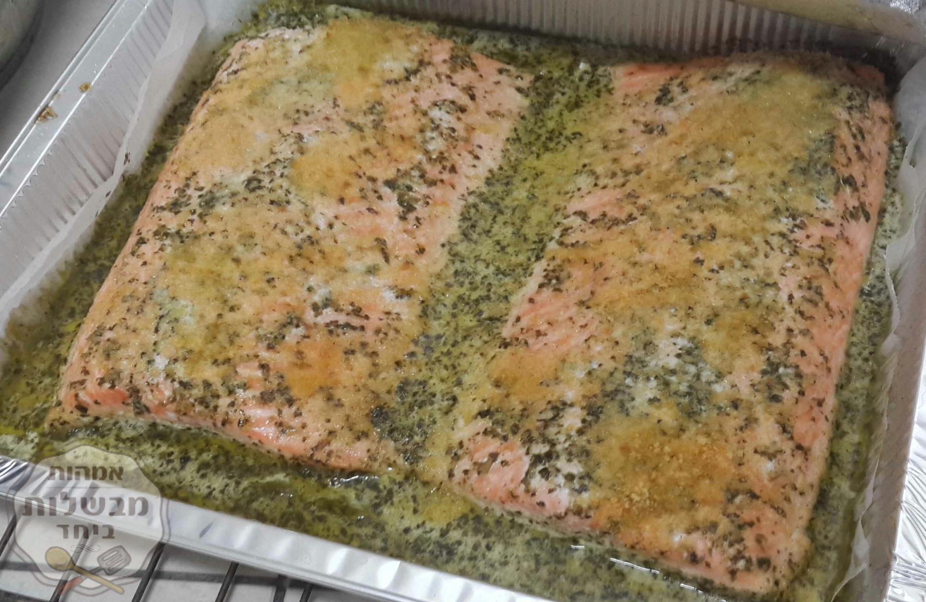 דג סלמון אפוי