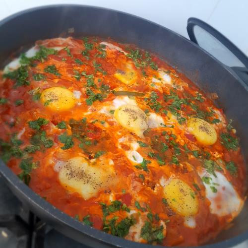 שקשוקה נדירה של גמבה ועגבניות🤤🤤