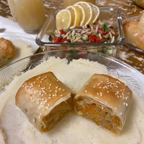 בצק פילו ממולא בירקות 