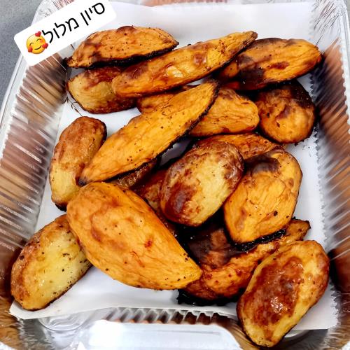 בטטות צלויות בשמן זית וסילאן 
