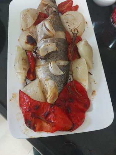 לברק בתנור עם ירקות