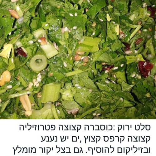 סלט ירוק. 