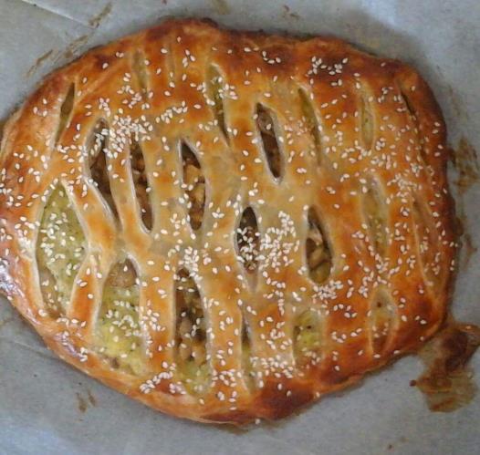 מאפה מלוואח עם תפו"א ופטריות