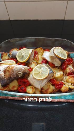 לברק אפוי בתנור