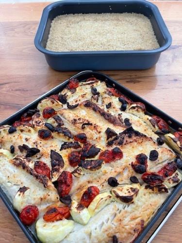 פילה דג עם ירקות וקינואה בנינג'ה קומבי