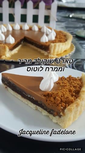טארט שוקולד מריר וממרח לוטוס 
