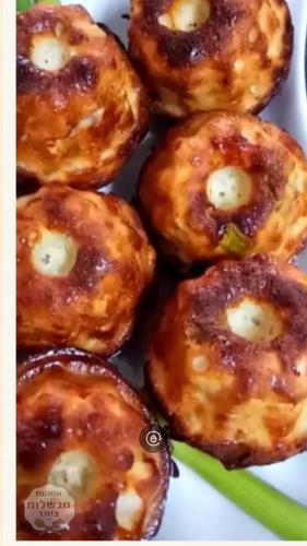 מאפינס חציל וגבינות עם קמח תפו"א