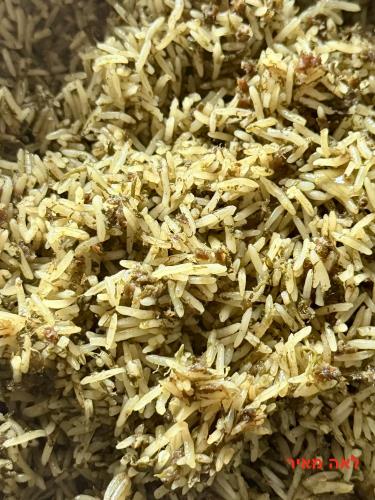 בחש - אורז בוכרי ירוק עם בשר טחון ועשבי תיבול של סבתא לאה