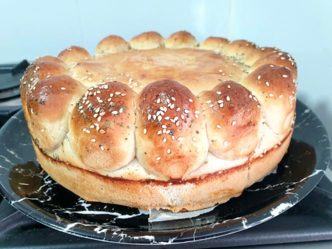 שכבות פיצה חגיגית לשבועות