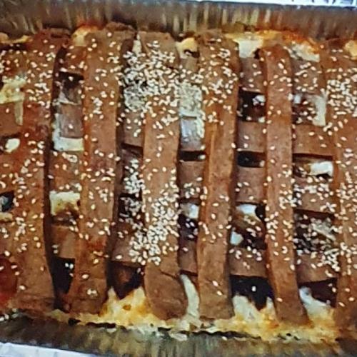 מאפה חצילים ופיטריות