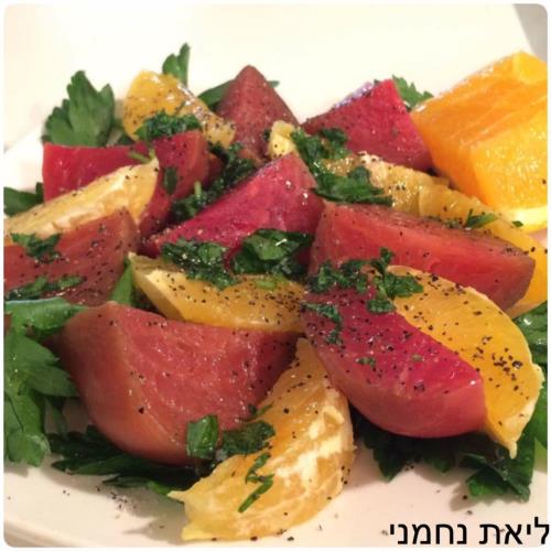 סלט משגע של סלק אדום ותפוז! 