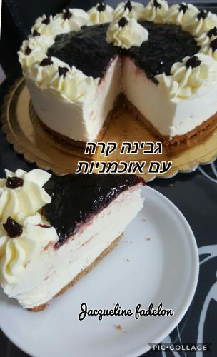 עוגת גבינת אוכמניות קרה ללא אפייה