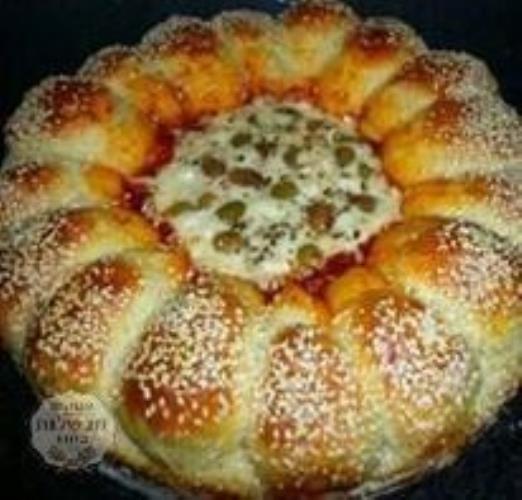 פיצה בצורת פרח ...