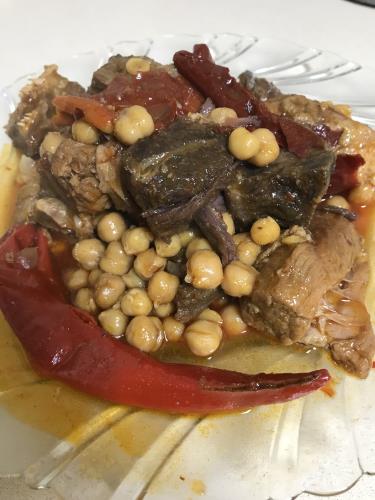 בשר ראש עם בשר עגל